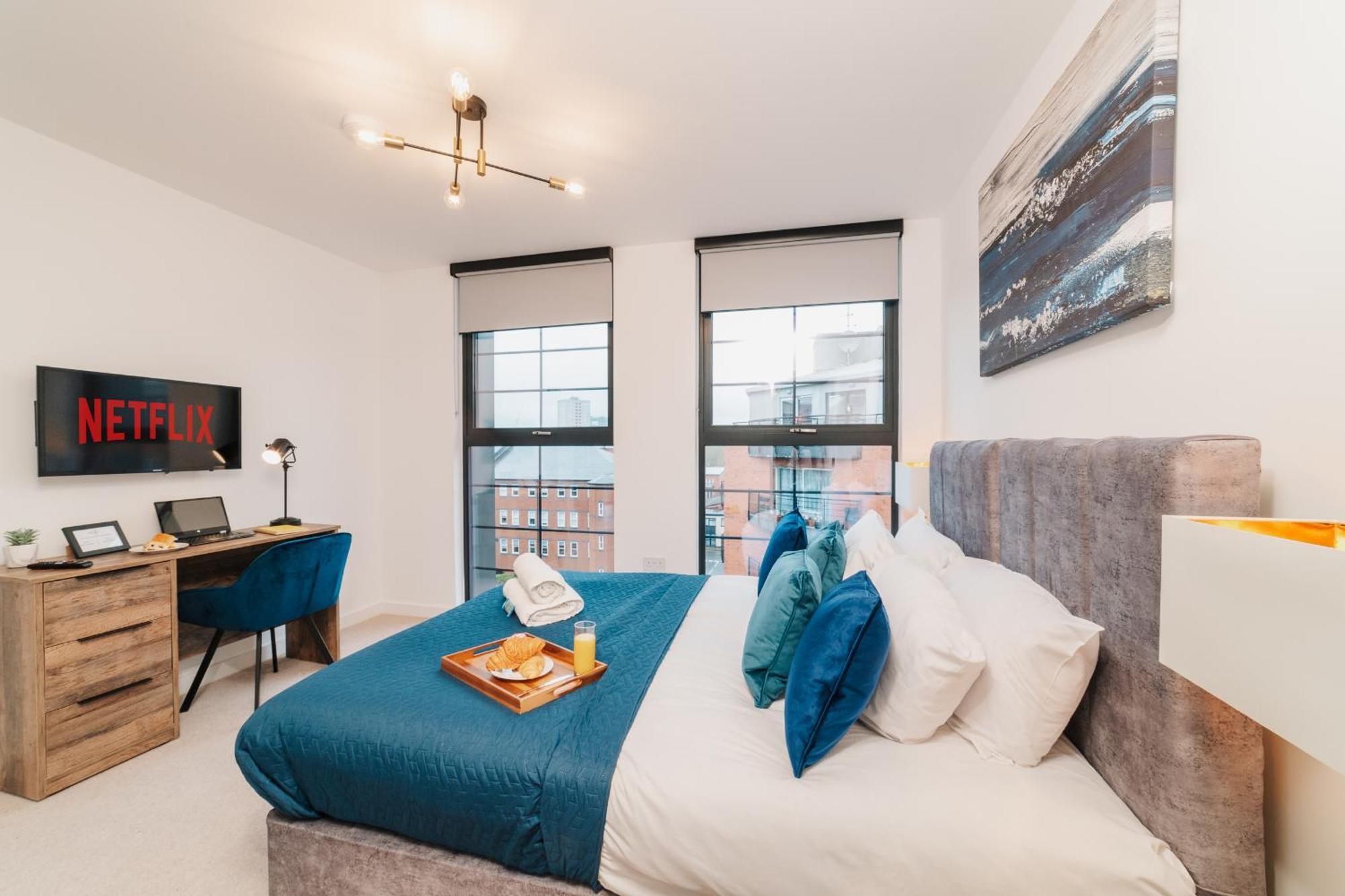 Luxury City & Canal View Stylish Pad, Family, Contractors, Fast Wifi Birmingam Exterior foto