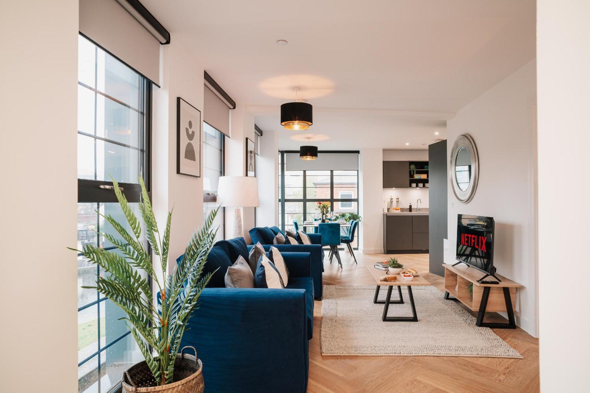 Luxury City & Canal View Stylish Pad, Family, Contractors, Fast Wifi Birmingam Exterior foto